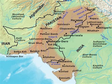 Important Indus Valley Civilization Sites .